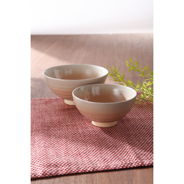萩焼　姫土　丸組飯碗のサムネイル画像1