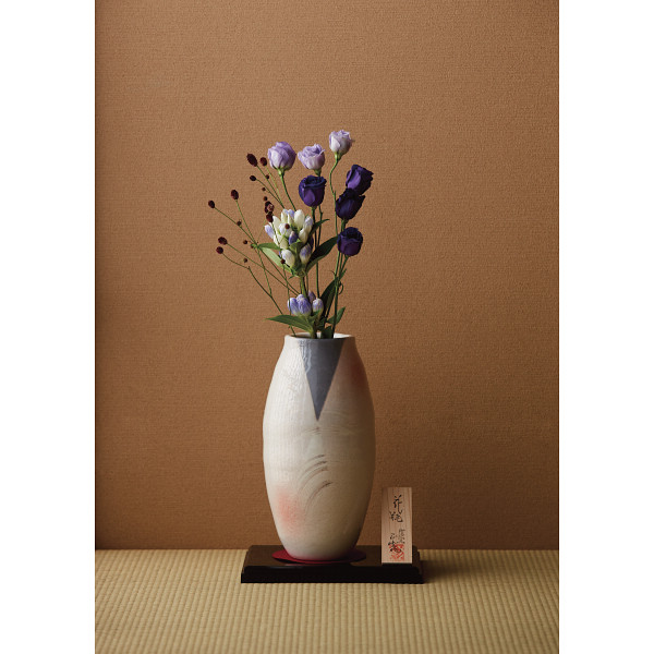 美濃焼　手描工房　８号花瓶　タル型のサムネイル画像1