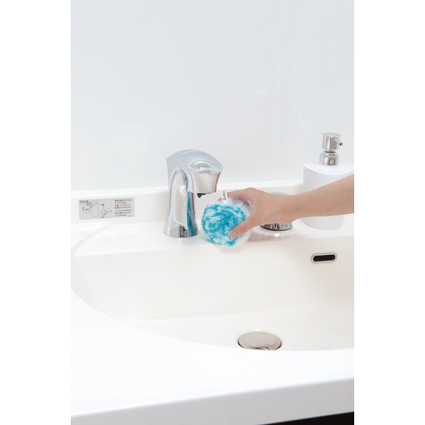 バスボンくん　洗面台すっきりポンポン抗菌（ケース付） ブルーのサムネイル画像3