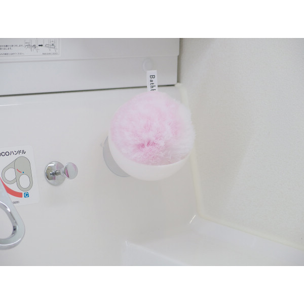バスボンくん　洗面台すっきりポンポン抗菌（ケース付） ピンクのサムネイル画像1