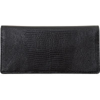 日本製　リザード長財布 ブラック 