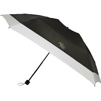 アズアズ　晴雨兼用丸ミニ傘（１級遮光） 切継ホワイト／本体ブラック 