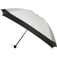 アズアズ　晴雨兼用丸ミニ傘（１級遮光） 切継ブラック／本体ホワイト 