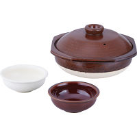 信楽焼　Ｈａｎｇｏｕｔ　四方縁鍋　小鉢ペアセット