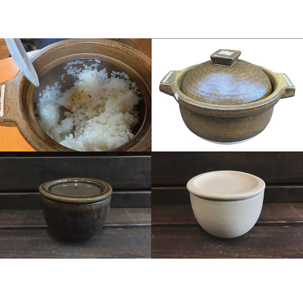 信楽焼　Ｈａｎｇｏｕｔ　ごはん鍋３合用（おひつ付）のサムネイル画像1