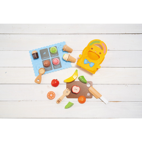 ウッディプッディ　磁石のおままごと　モグモグフルーツとアイスクリームセットのサムネイル画像1