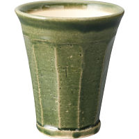 信楽焼　泡うまビアカップ グリーン 