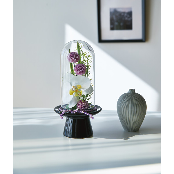 プリマ　ガラスドーム供花　胡蝶蘭（造花）のサムネイル画像1