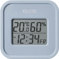 デジタル温湿度計 ブルーグレー 