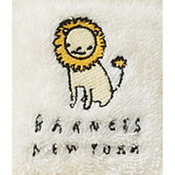 ＢＡＲＮＥＹＳ　ＮＥＷ　ＹＯＲＫ　ライオン刺繍オーガニックコットンベビーバスロー ベージュのサムネイル画像2