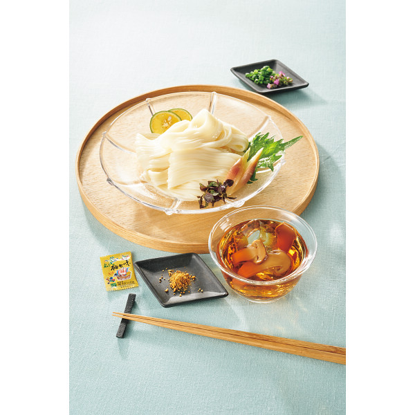 柚子七味で食べる三輪素麺のサムネイル画像1