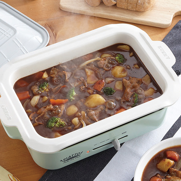 アピックス　マルチホットプレート（セラミックコート鍋付） レトログリーン