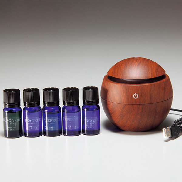 アロマミストウッディディフューザー　アロマオイル５種付