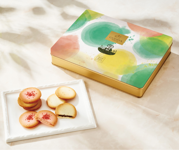 シャディ100周年 リト＠葉っぱ切り絵／ゴディバラングドシャクッキーアソートメント缶入