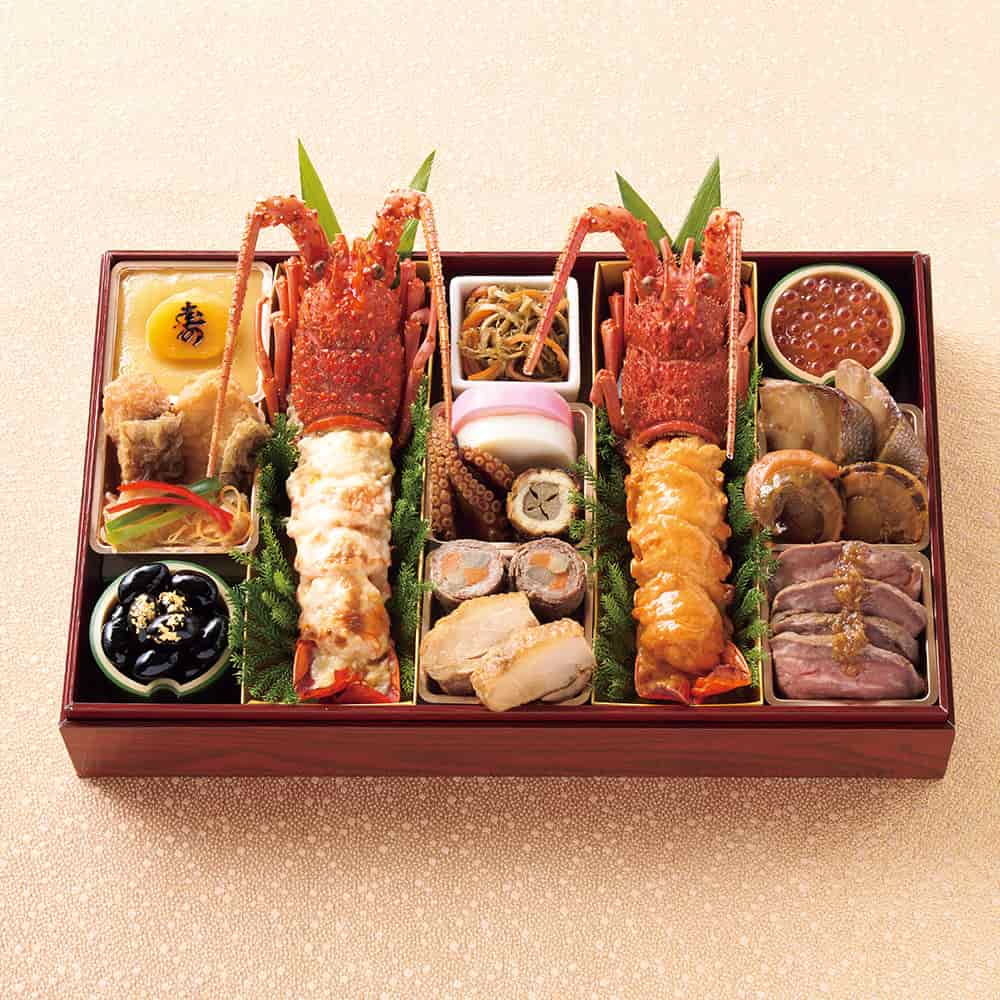 伊勢海老料理　中納言監修　おせち「迎春」一段重