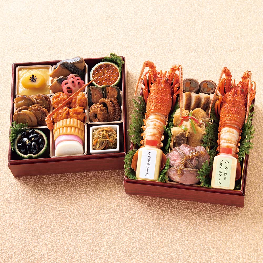 伊勢海老料理　中納言監修　おせち「煌めき」二段重