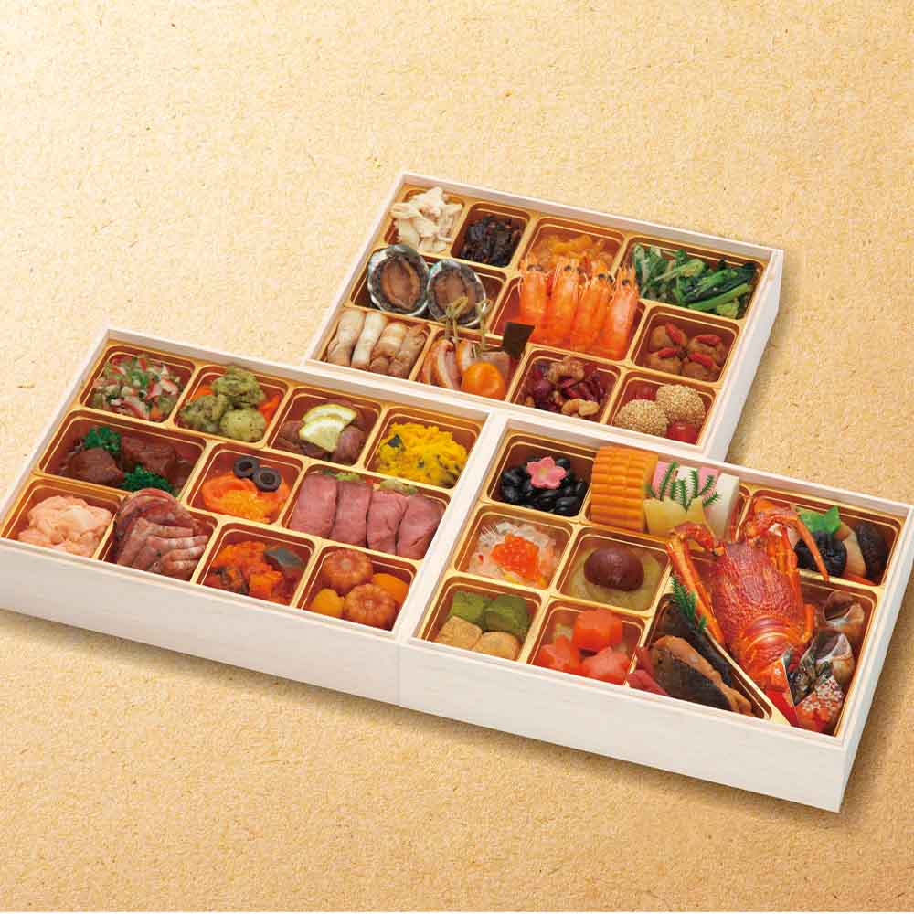 神楽坂三店コラボ　和洋中おせち神楽坂「舞」三段重