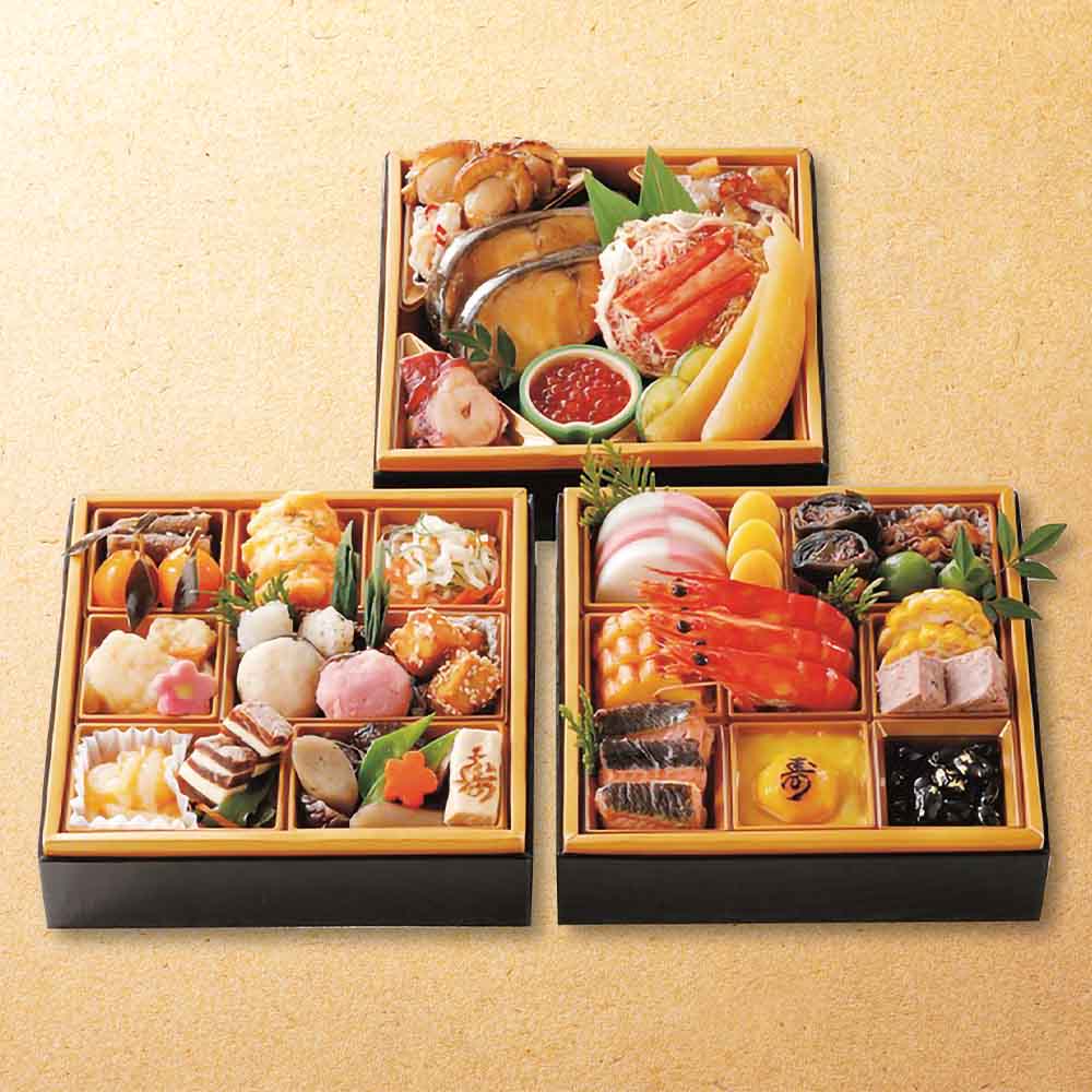 札幌市中央卸売市場発　北都膳　三段重