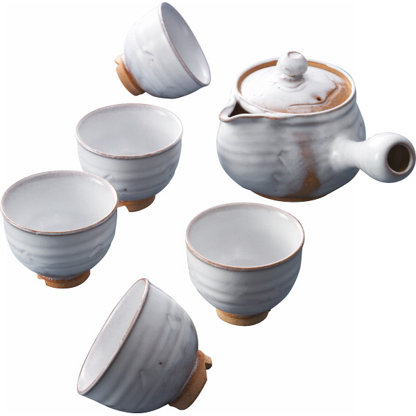 萩焼　白釉　茶器揃の商品画像