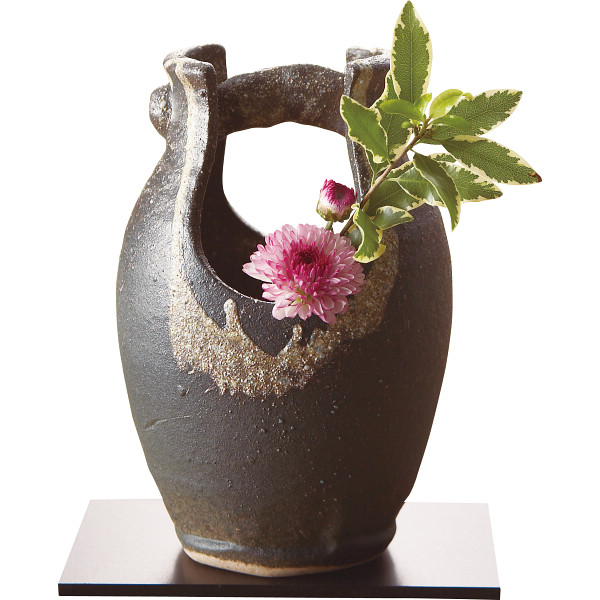 信楽焼　７号花瓶　砂掛手桶の商品画像