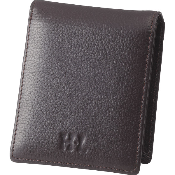 アッシュエル　メンズパスケース付二つ折財布 ブラウンの商品画像