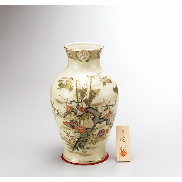美濃焼　貫入１０号花瓶　寿竹の商品画像