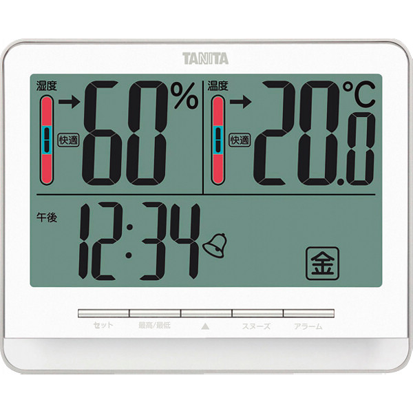 タニタ　デジタル温湿度計 ホワイトの商品画像