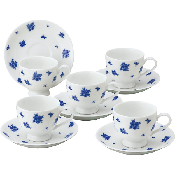 プリンセスローザ　コーヒー碗皿５客セットの商品画像