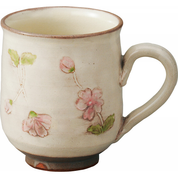 清水焼　粉引桜　マグカップの商品画像