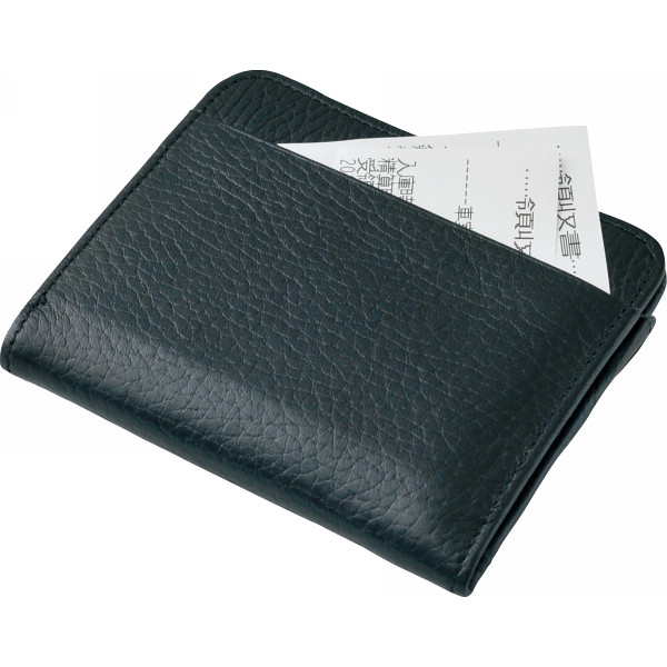 良品工房　日本製牛革二つ折財布 ブラックのサムネイル画像3