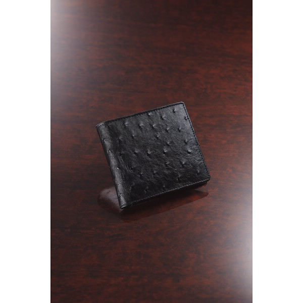 チェルベ　オーストリッチ調メンズ二つ折財布のサムネイル画像4