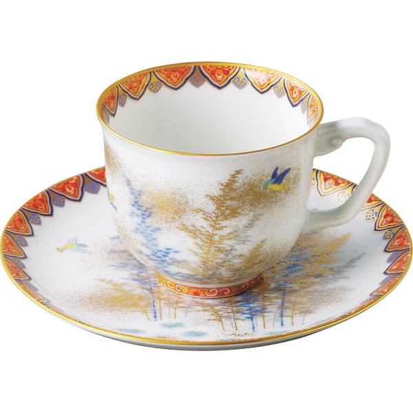 香蘭社　金彩竹林文　碗皿の商品画像