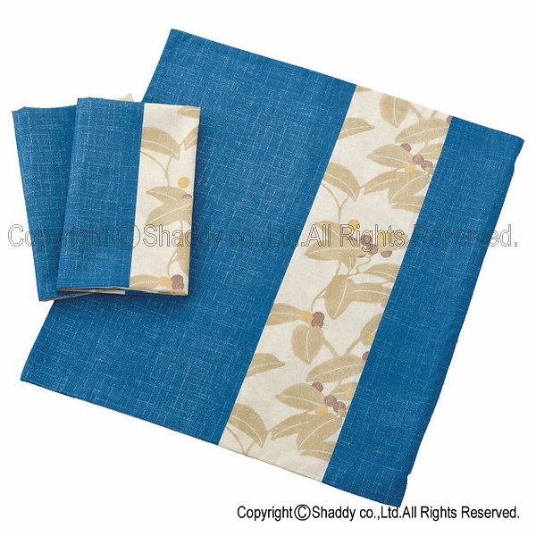 座布団カバー３枚セット ブルーの商品画像