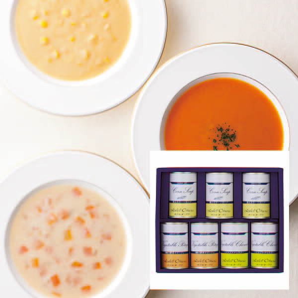 ホテルオークラ　スープ缶詰　詰合せ（７缶）の商品画像