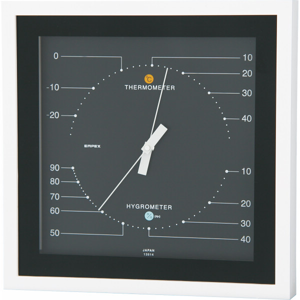 エンペックス　モノ温度・湿度計 ブラックの商品画像