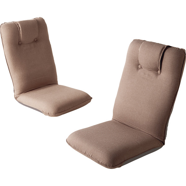 低反発折りたたみ座椅子２個組 ベージュの商品画像
