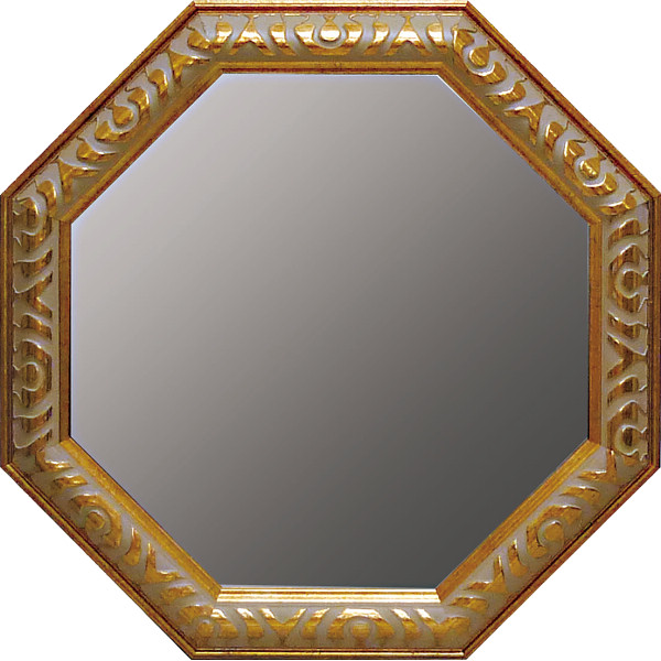 アンティーク八角ミラー　Ｌ ゴールドの商品画像
