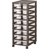 Ｂ４書類ケース深形８段 ダークブラウン 