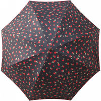 チェルベ　雨天兼用深張ローズプリント傘