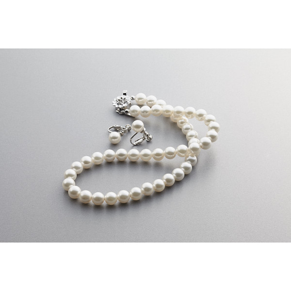 ドゥーナイスクラップ　泉州産貝パール２点セット ホワイトのサムネイル画像2