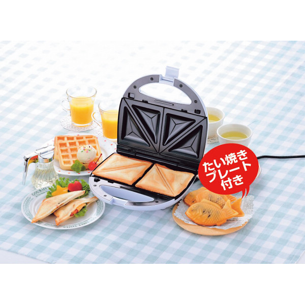 ホームスワン　ホットサンドメーカー　たい焼きプレート付のサムネイル画像1