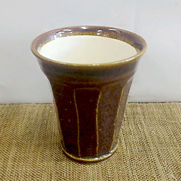 信楽焼　泡うまビアカップ ブラウンの商品画像
