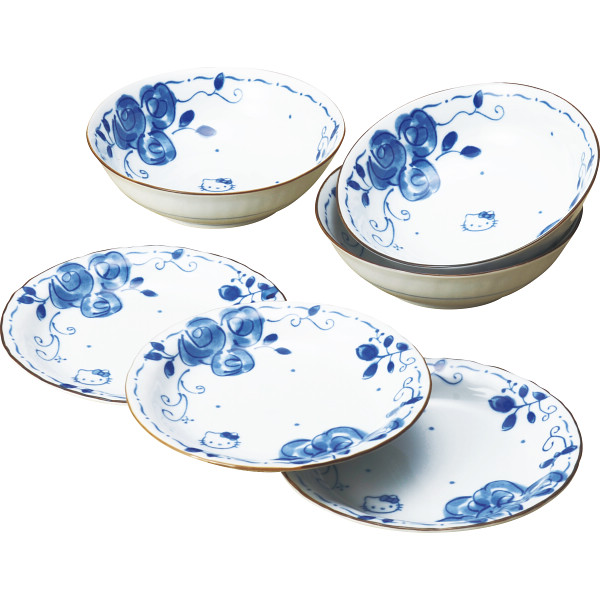 ハローキティ　ブルーローズ　皿鉢三揃の商品画像