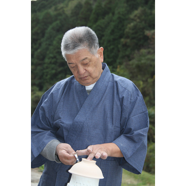 有田焼　飛びがんな　二色組お茶碗　呉須辰砂のサムネイル画像1