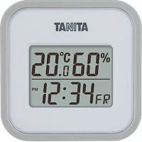 タニタ　デジタル温湿度計 グレー 