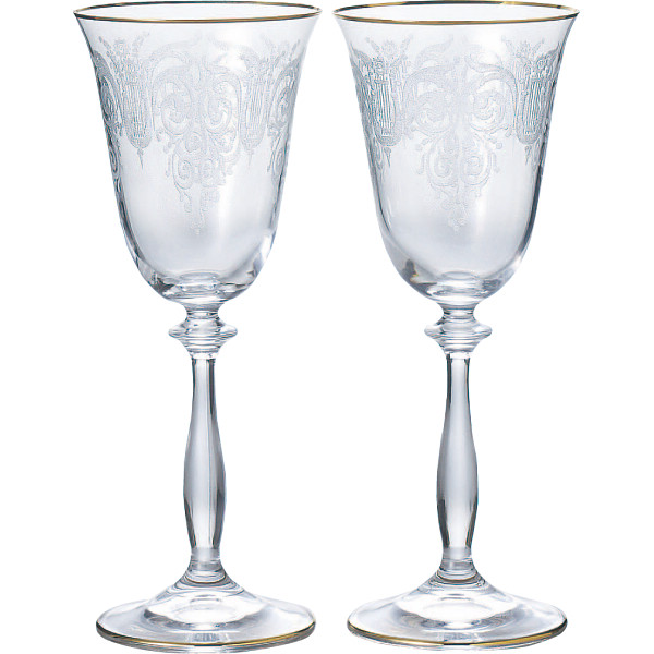 BOHEMIA ボヘミアグラス　ワインクラスペア　　ボヘミアクリスタルガラス製