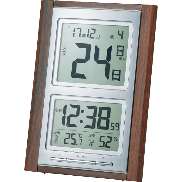 アデッソ　デジタル日めくり電波時計の商品画像