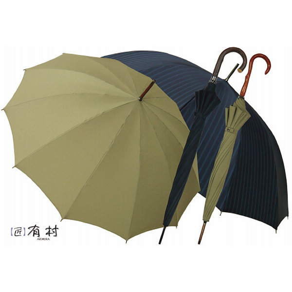 匠　有村　紳士・婦人晴雨兼用長傘セット ウグイスのサムネイル画像1
