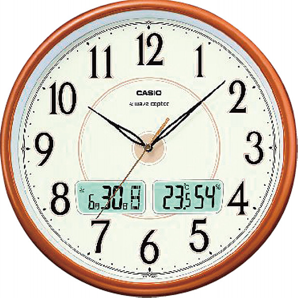 カシオ　電波掛時計 パールブラウンの商品画像