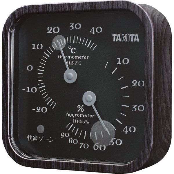 タニタ　温湿度計 ブラックのサムネイル画像1